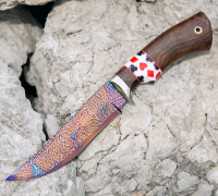 Нож Клыч из мозаичной дамасской стали купить на сайте koval-knife.shop